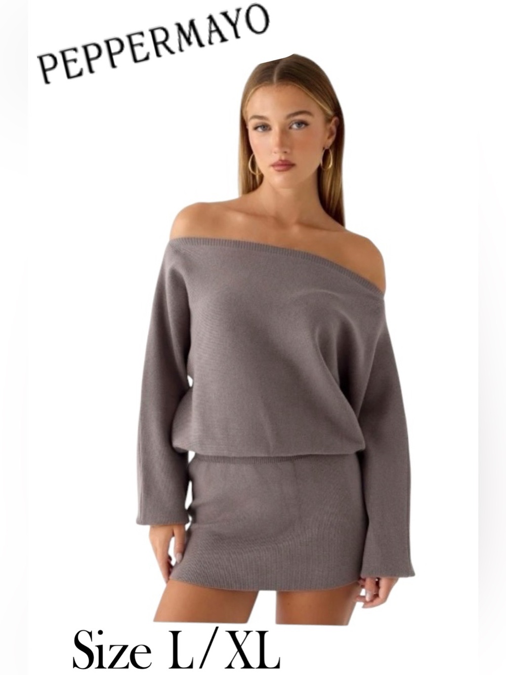 Peppermayo Ravyn Mini knit Dress L/XL NWT